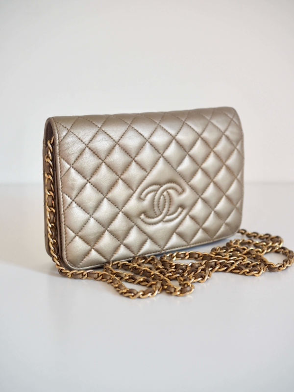 Bag CHANEL WOC Taupe Metallic Lambskin GHW - Image 5