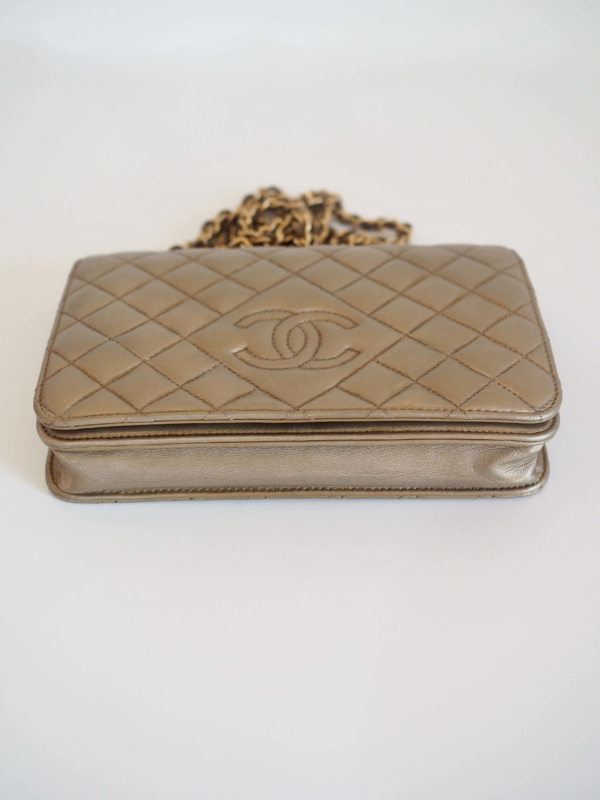 Bag CHANEL WOC Taupe Metallic Lambskin GHW - Image 7