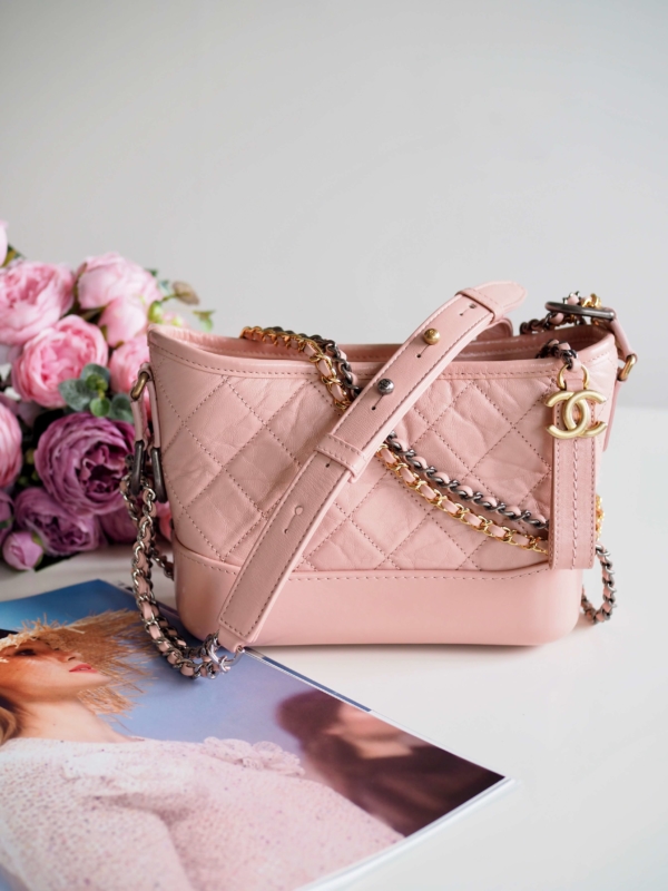 Bag CHANEL Gabrielle Hobo Small Pink Calfskin RGHW - Image 2