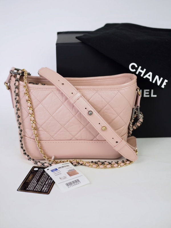 Bag CHANEL Gabrielle Hobo Small Pink Calfskin RGHW - Image 15