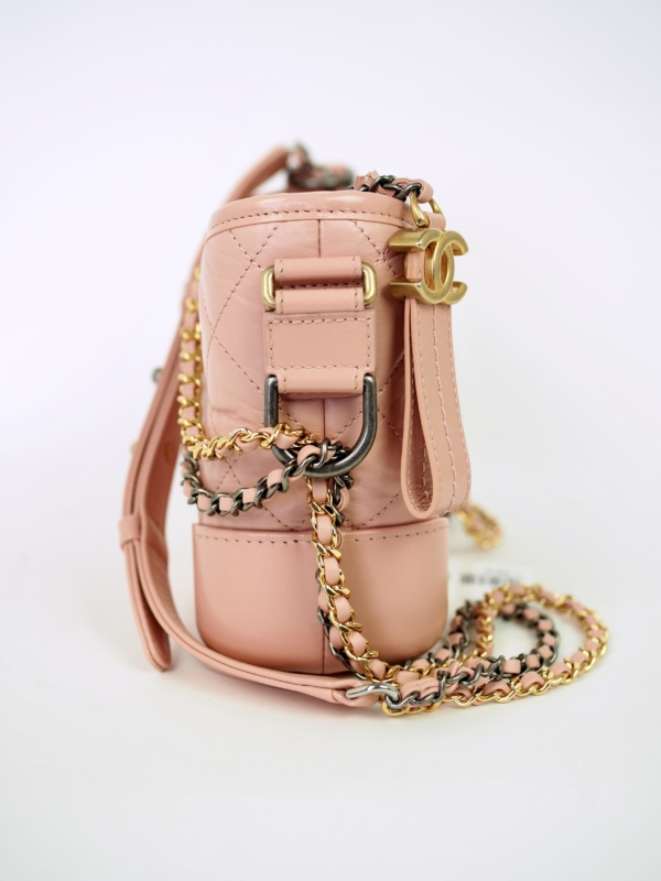 Bag CHANEL Gabrielle Hobo Small Pink Calfskin RGHW - Image 4