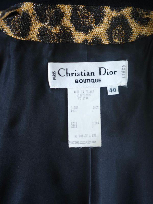 Blazer CHRISTIAN DIOR Vintage Black Wool Size L - Image 7