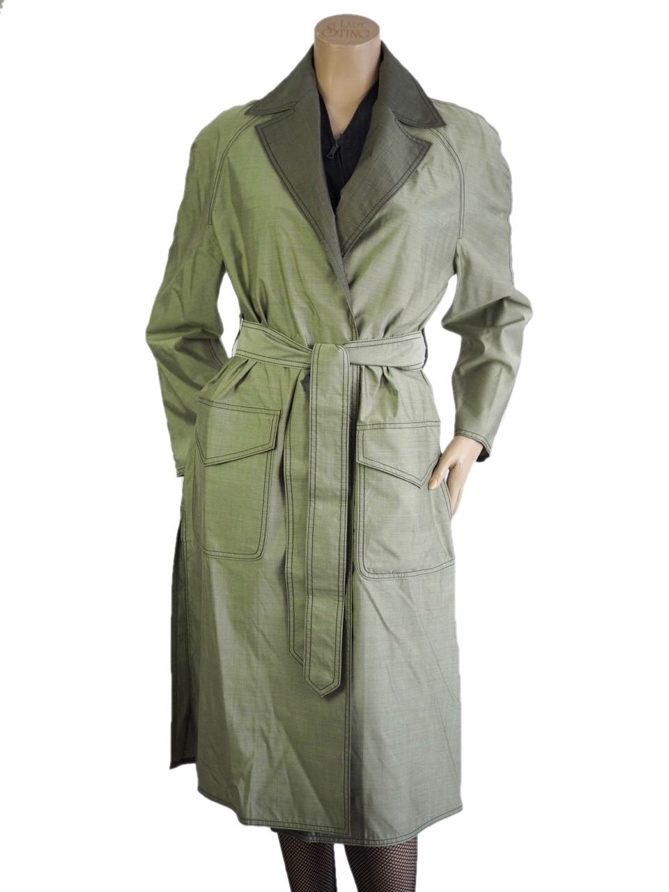 mint trench coat