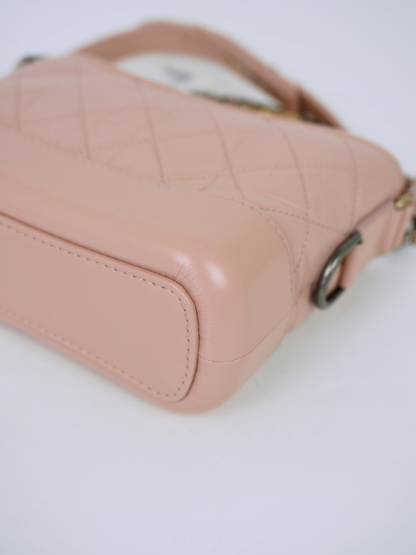 Bag CHANEL Gabrielle Hobo Small Pink Calfskin RGHW - Image 9