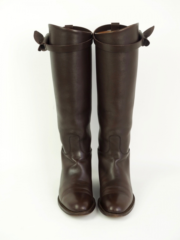 Boots HERMES Jumping Chocolate Size 36 - Image 7