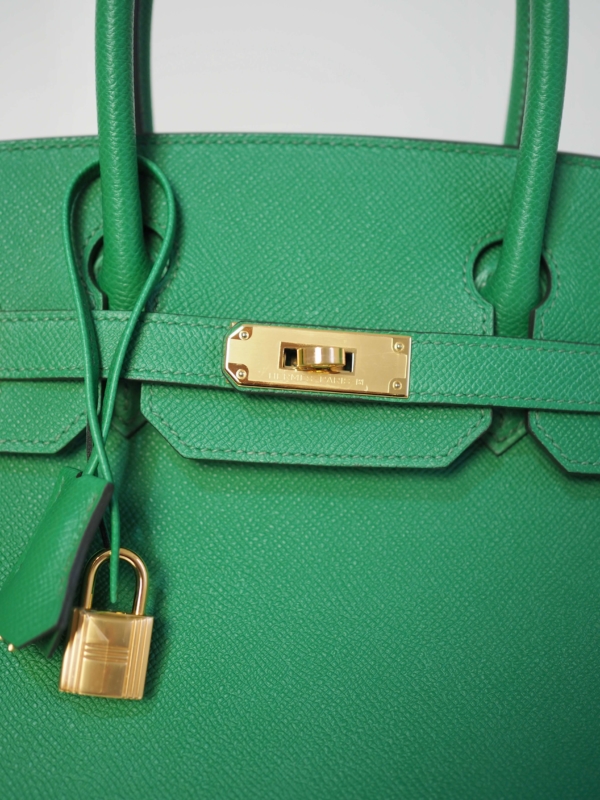 Bag HERMES Birkin 30 Vert Cactus Epsom Gold Hardware - Image 5