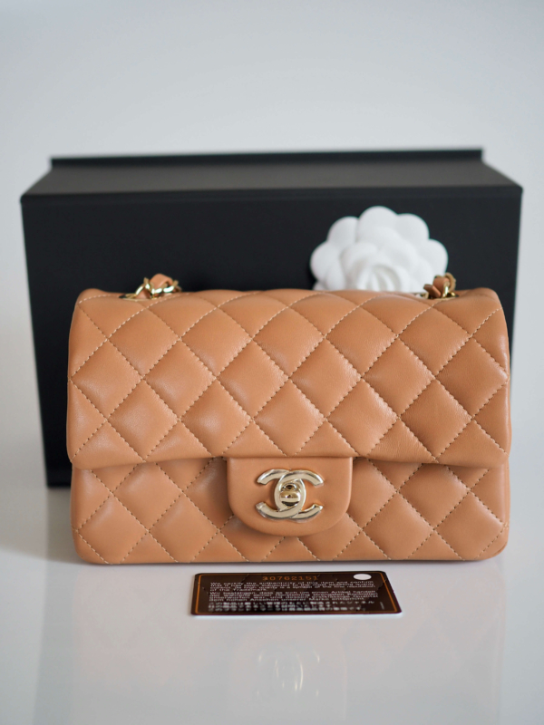 Bag CHANEL 21P Timeless Mini Rectangular Caramel Lambskin GHW - Image 9