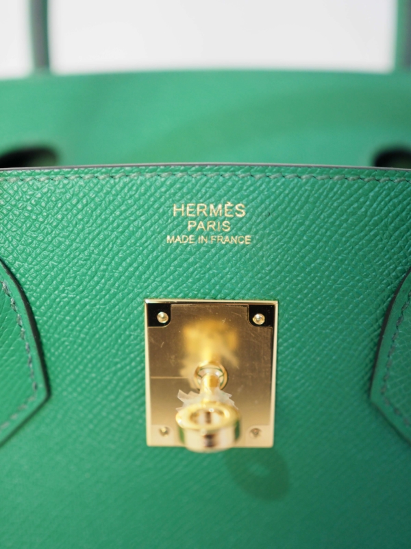 Bag HERMES Birkin 30 Vert Cactus Epsom Gold Hardware - Image 13