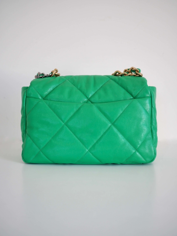 Chanel-19-Large-flap-bag-green-lambskin-gold-ruthenium-hardware-20C