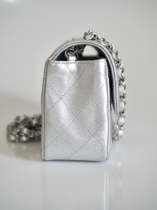 Bag CHANEL Timeless Mini Rectangular Silver SHW - Image 4