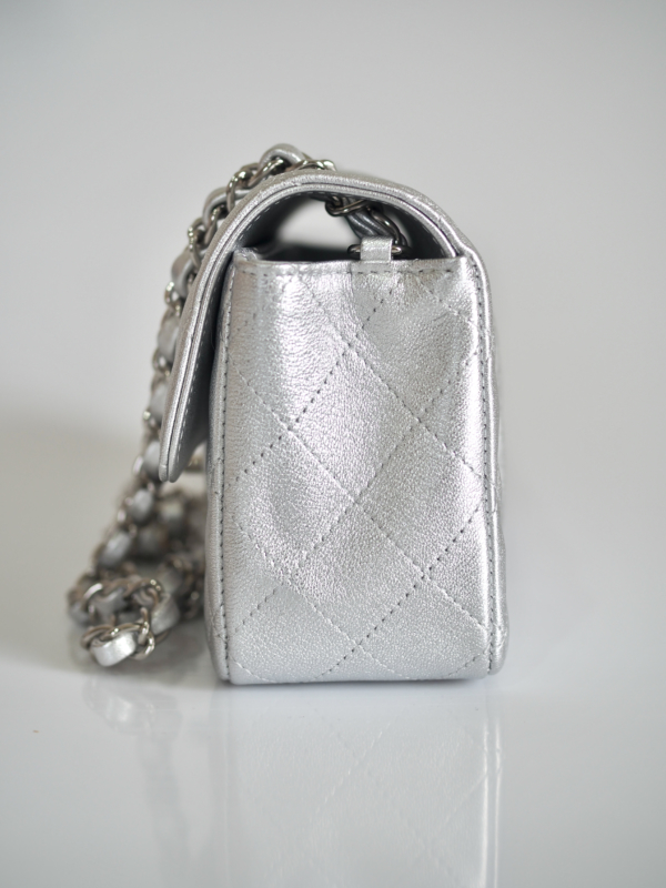 Bag CHANEL Timeless Mini Rectangular Silver SHW - Image 6