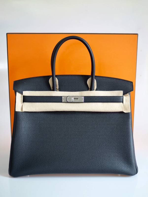 Bag HERMES Birkin 35 Noir Togo Palladium Hardware - Image 16