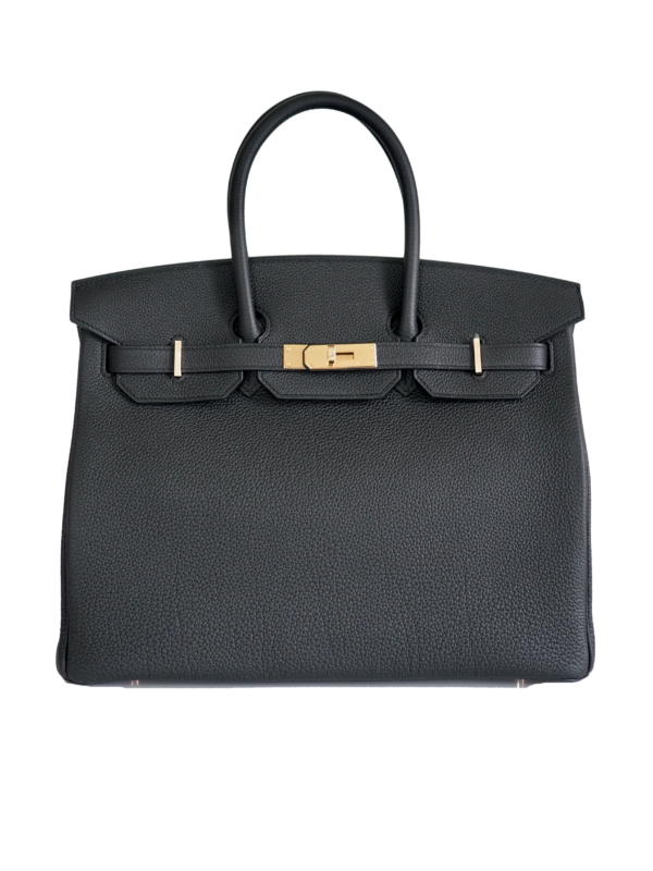 Bag HERMES Birkin 35 Noir Togo Rose Gold Hardware