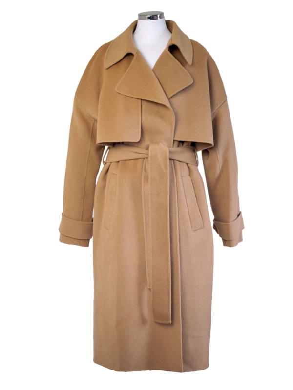 Diana-Furstenberg-beige-wool-belted-coat-new