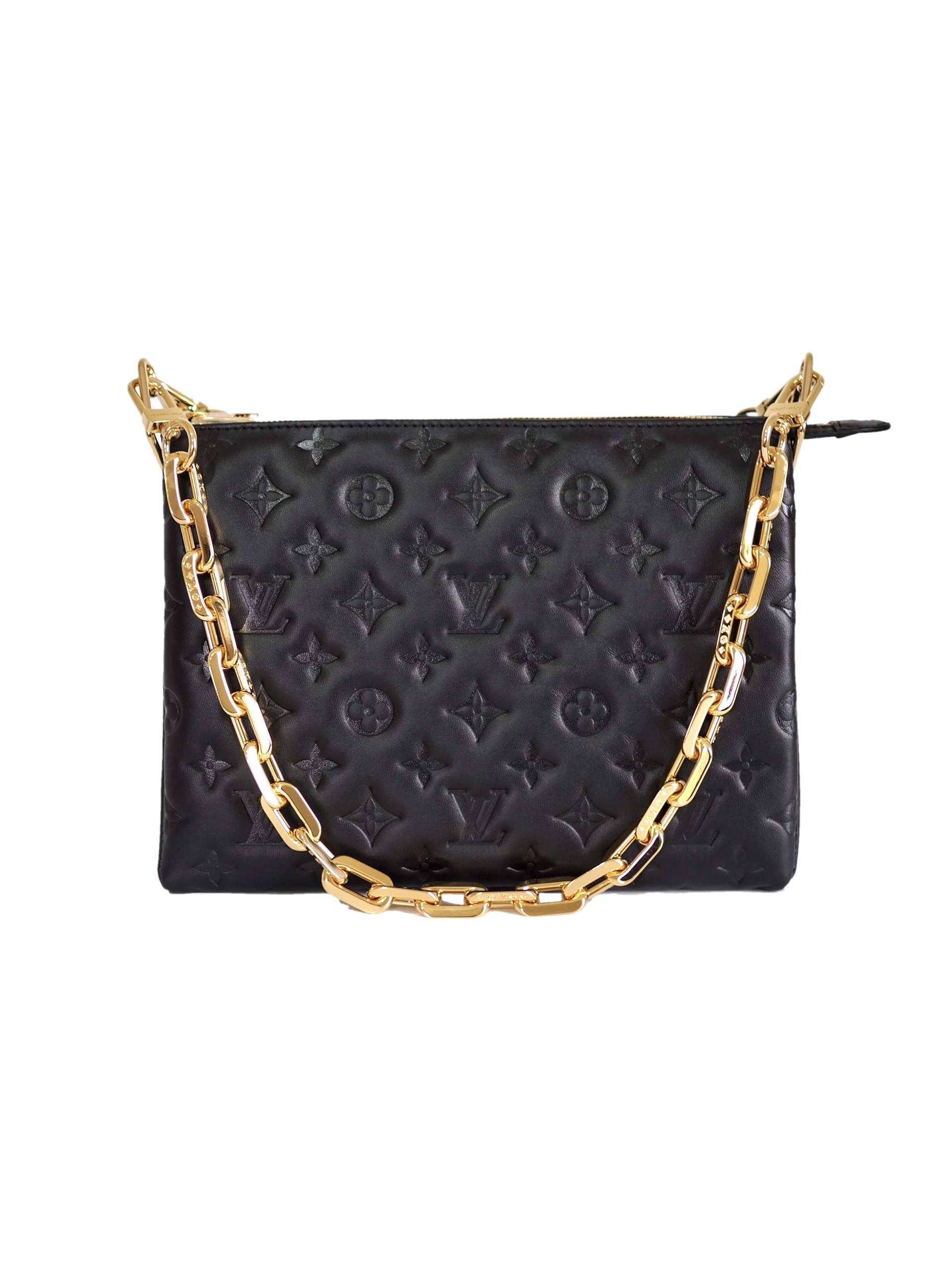 Louis Vuitton CoussinPM black monogram lambskin