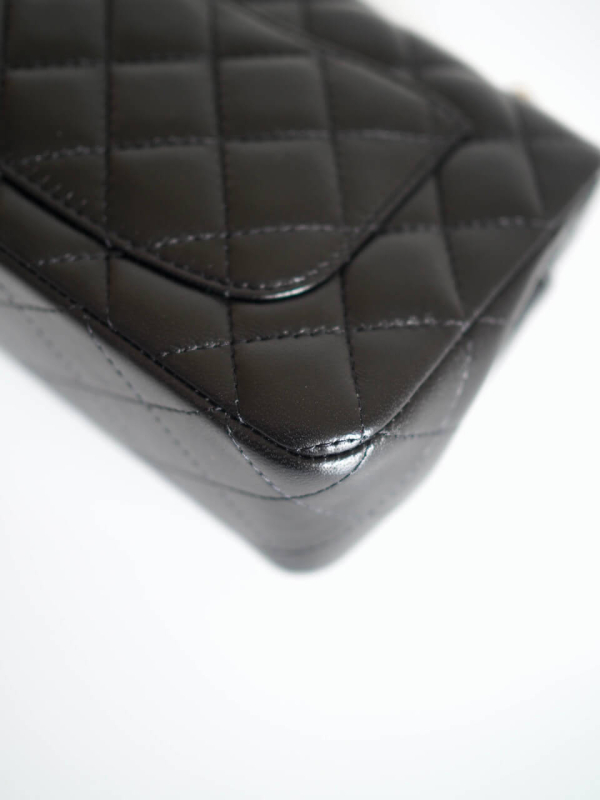 Bag CHANEL Mini Rectangular Black Lambskin GHW - Image 10