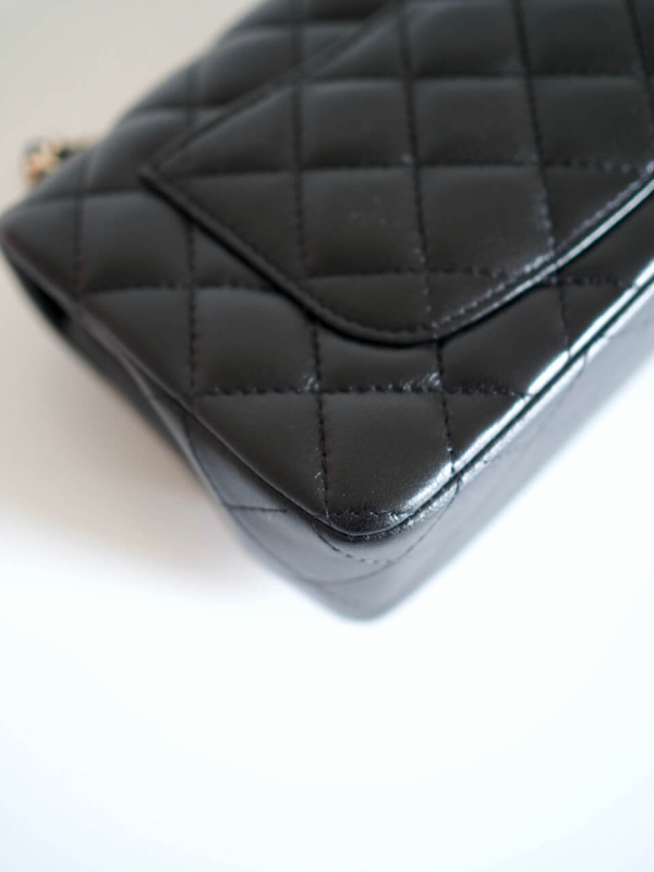 Bag CHANEL Mini Rectangular Black Lambskin GHW - Image 11