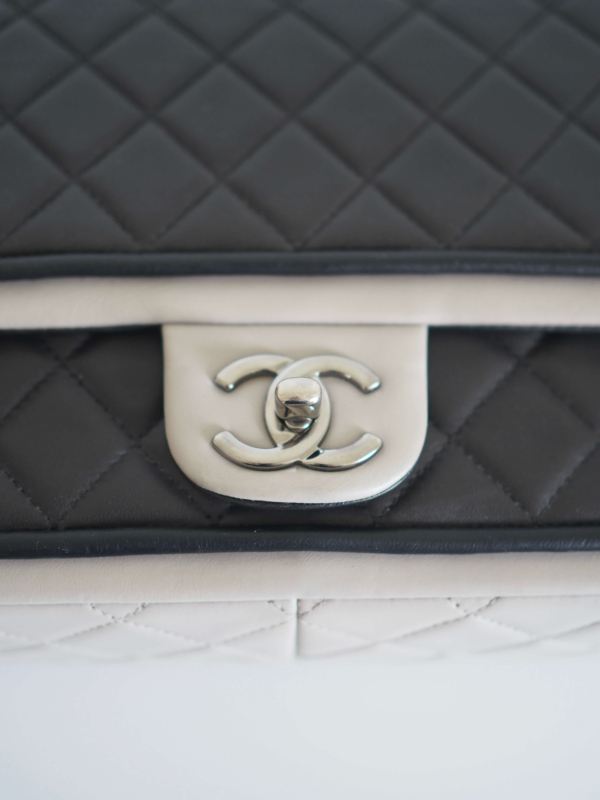 Bag CHANEL Jumbo Single Flap Grey Two-tone Calfskin SHW - Image 5