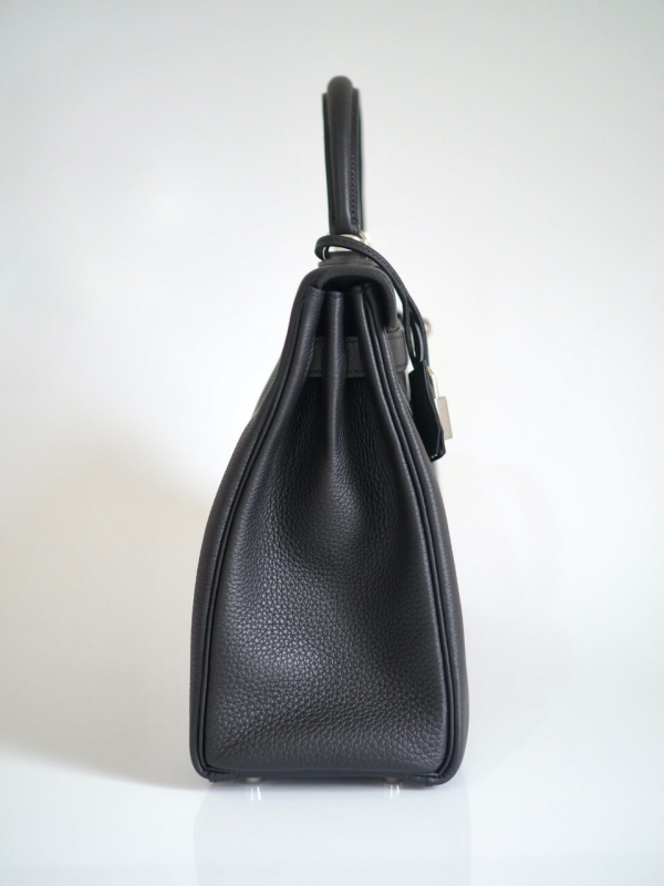 Bag HERMES Kelly 32 Noir Togo Palladium Hardware - Image 3