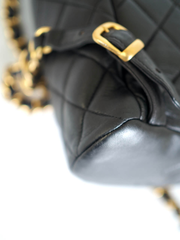 Bag CHANEL Vintage Backpack Black Lambskin GHW - Image 9