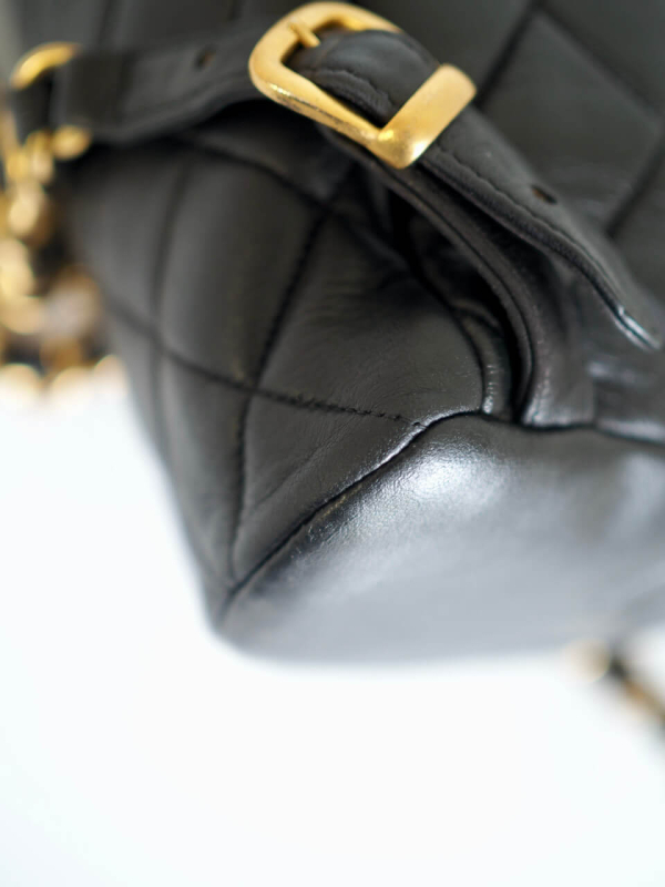 Bag CHANEL Vintage Backpack Black Lambskin GHW - Image 10