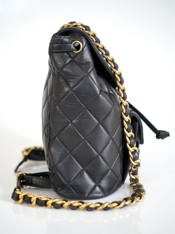 Bag CHANEL Vintage Backpack Black Lambskin GHW - Image 6