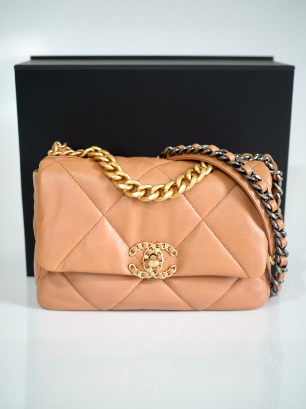 Chanel-21K-Small-Caramel-lambskin-19-bag-brand-new 3