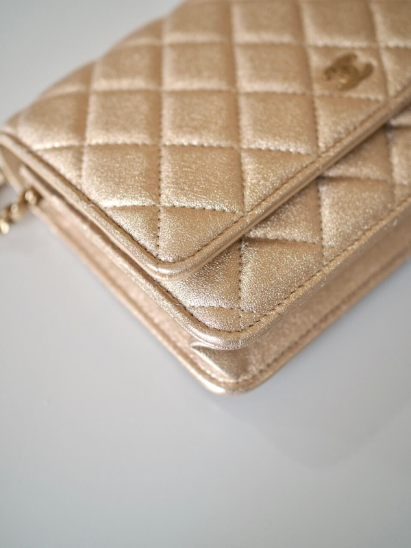 Bag CHANEL WOC Gold Grained Lambskin GHW - Image 8