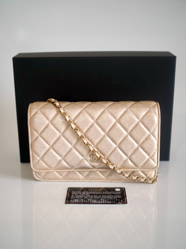 Bag CHANEL WOC Gold Grained Lambskin GHW - Image 16