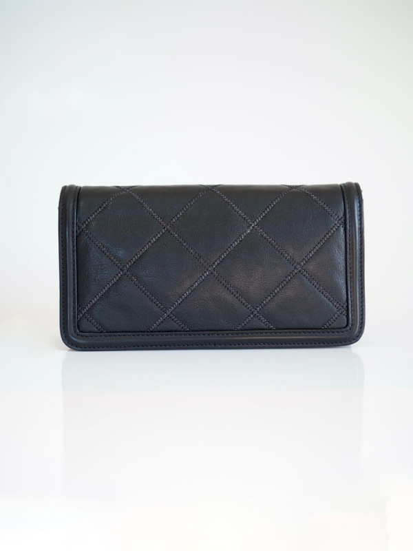 Bag CHANEL Stitched Mini Flap Black Calfskin SHW - Image 2