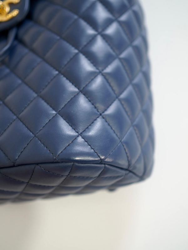 Backpack CHANEL Urban Spirit Blue Lambskin GHW - Image 9