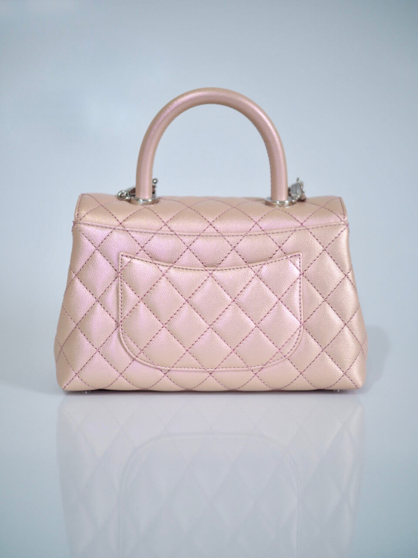 Bag CHANEL Coco Handle Small Pink Caviar SHW - Image 3