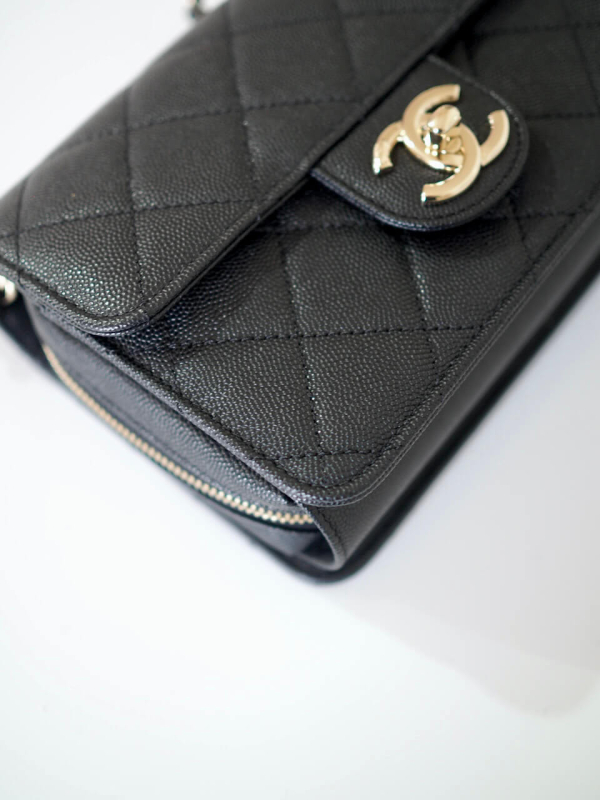 Bag CHANEL Like A Wallet Mini Black Calfskin GHW - Image 9