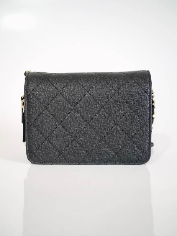 Bag CHANEL Like A Wallet Mini Black Calfskin GHW - Image 3