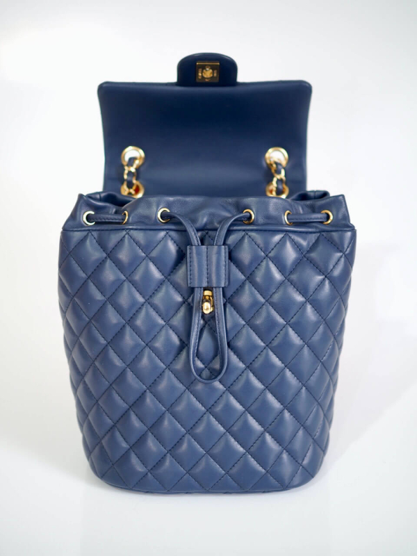 Backpack CHANEL Urban Spirit Blue Lambskin GHW - Image 5