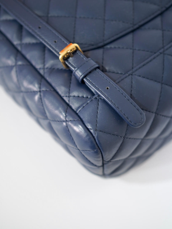 Backpack CHANEL Urban Spirit Blue Lambskin GHW - Image 11