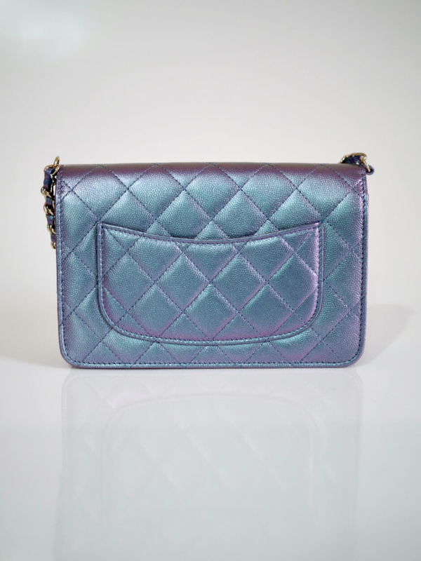 Bag CHANEL WOC Blue Grained Calfskin GHW - Image 3