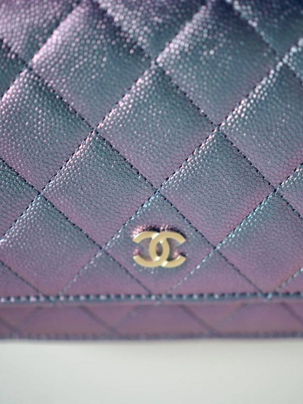 Bag CHANEL WOC Blue Grained Calfskin GHW - Image 5