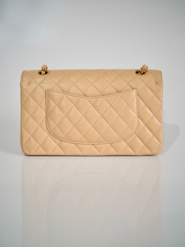 Bag CHANEL Timeless Medium Beige Grained Calfskin GHW - Image 3