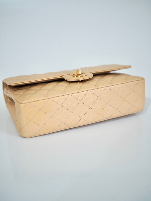 Bag CHANEL Timeless Medium Beige Grained Calfskin GHW - Image 7