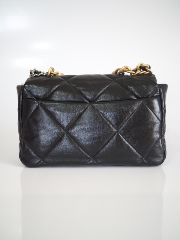 Bag CHANEL 19 Large Black Goatskin GRHW - Image 3