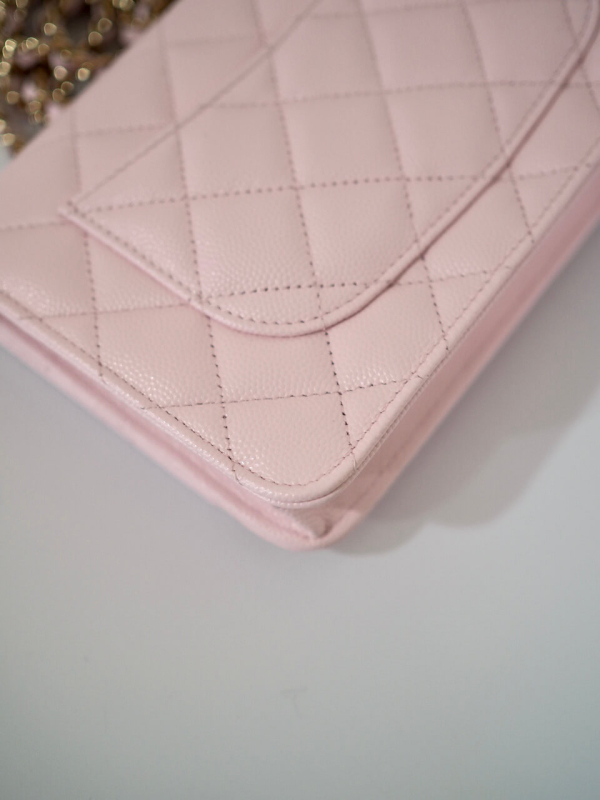 Bag CHANEL WOC Sakura Pink Grained Calfskin GHW - Image 11