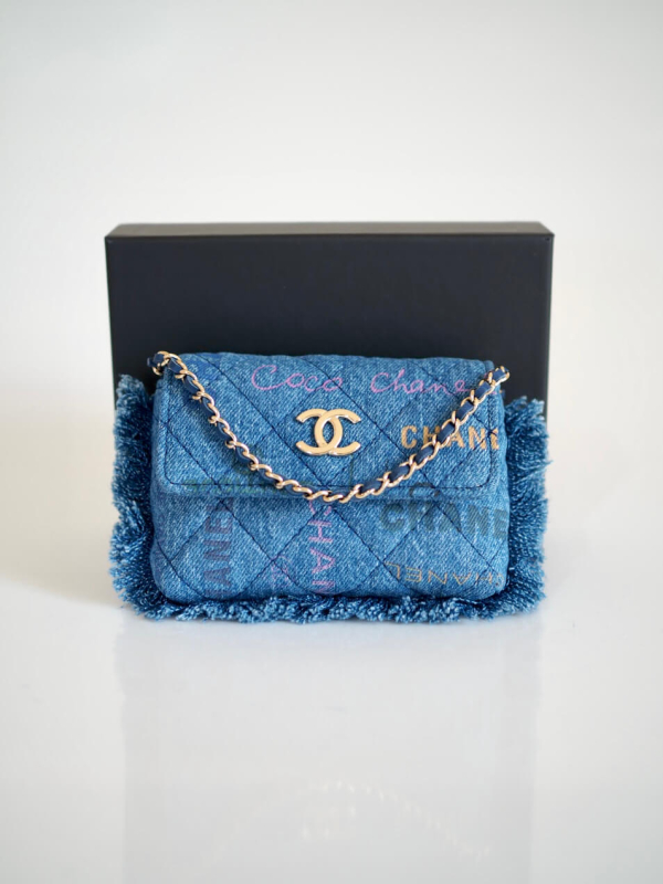 Vanity case CHANEL 22C Blue Denim Mini - Image 11