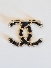 CHANEL ブラウンレザー手袋 CCロゴ刺繍 CHANEL ブラウンレザー手袋 CCロゴ刺繍