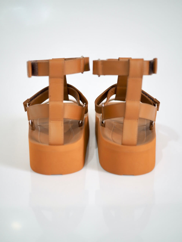 Sandals HERMES Enid Naturel Calfskin Size 38 - Image 3