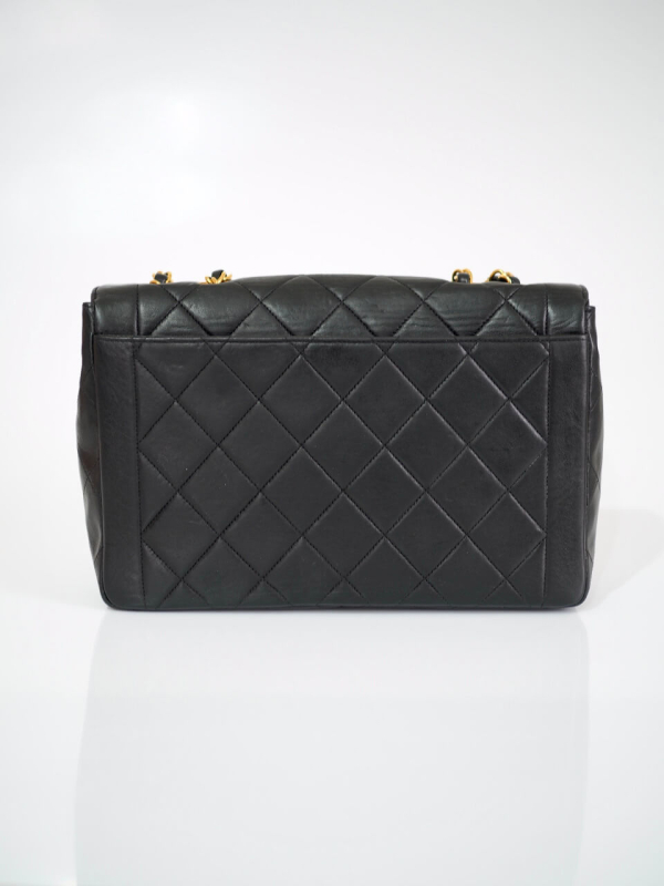 Bag CHANEL Vintage Medium Diana Black Lambskin GHW - Image 3