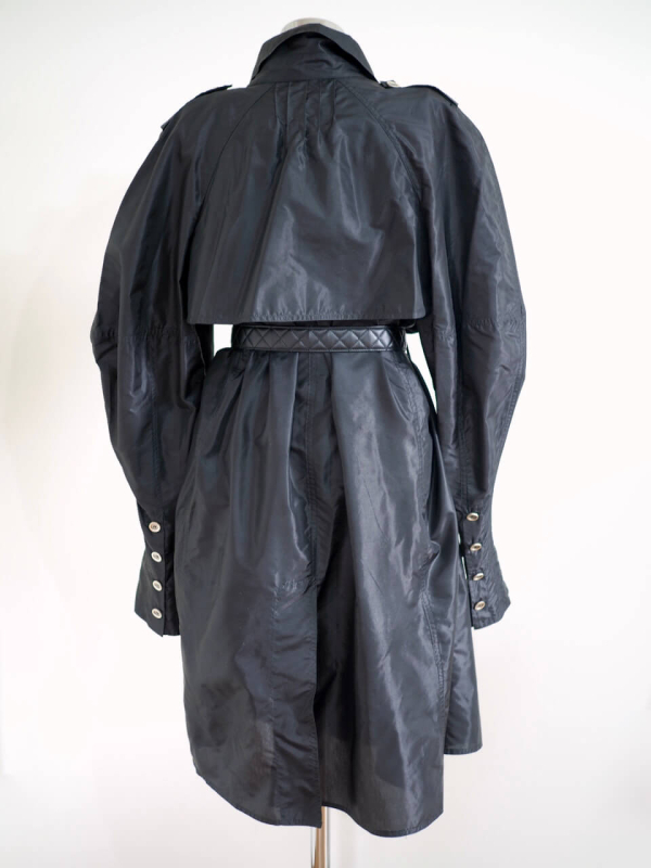 Trench coat CHANEL Black Nylon Size XL - Image 2