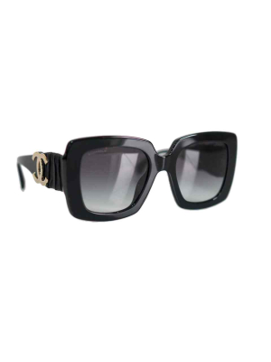 Chanel black square sunglasses new