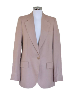 Stella McCartney oversized beige linen blazer