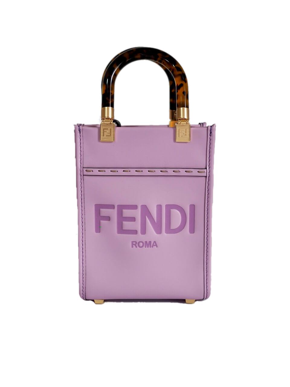 Fendi Mini Sunshine shopper purple leather